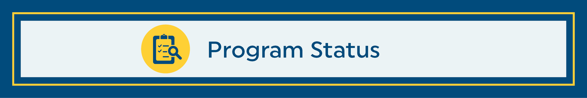 Program Status section header