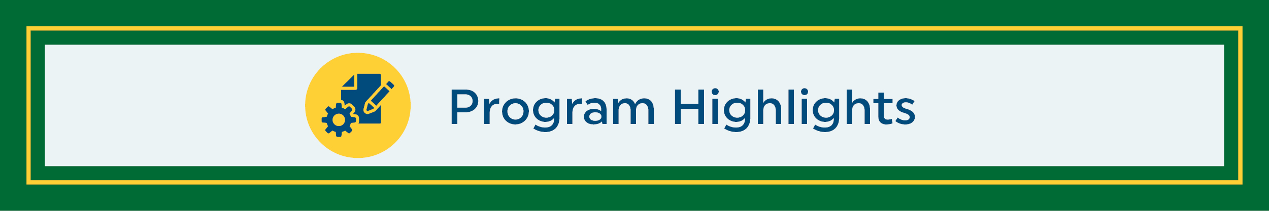 Program Highlights section header
